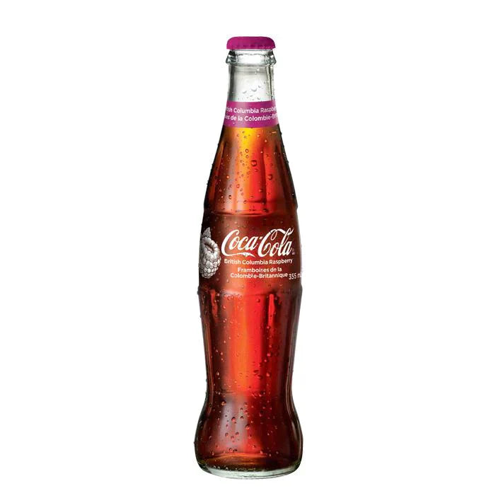 Coca Cola British Columbia Raspberry Glass 24 x 355ml DDM 2025-03