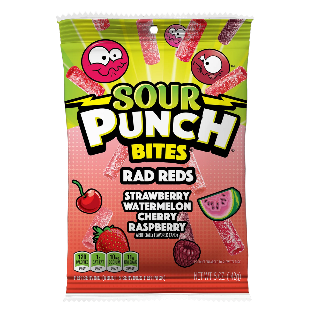 Sour Punch Bites Rad Reds 12 x 141g