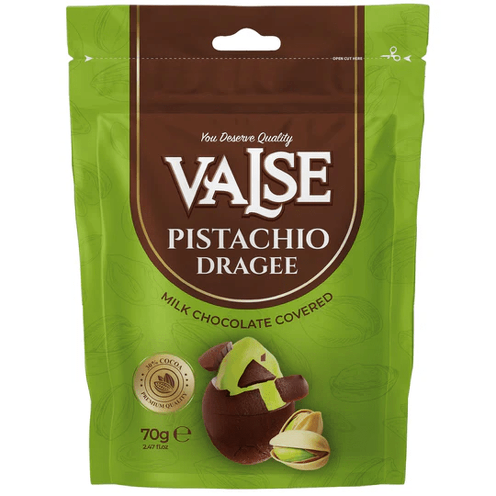 Valse Dragee Pistachio & Milk Chocolate 12 x 70g