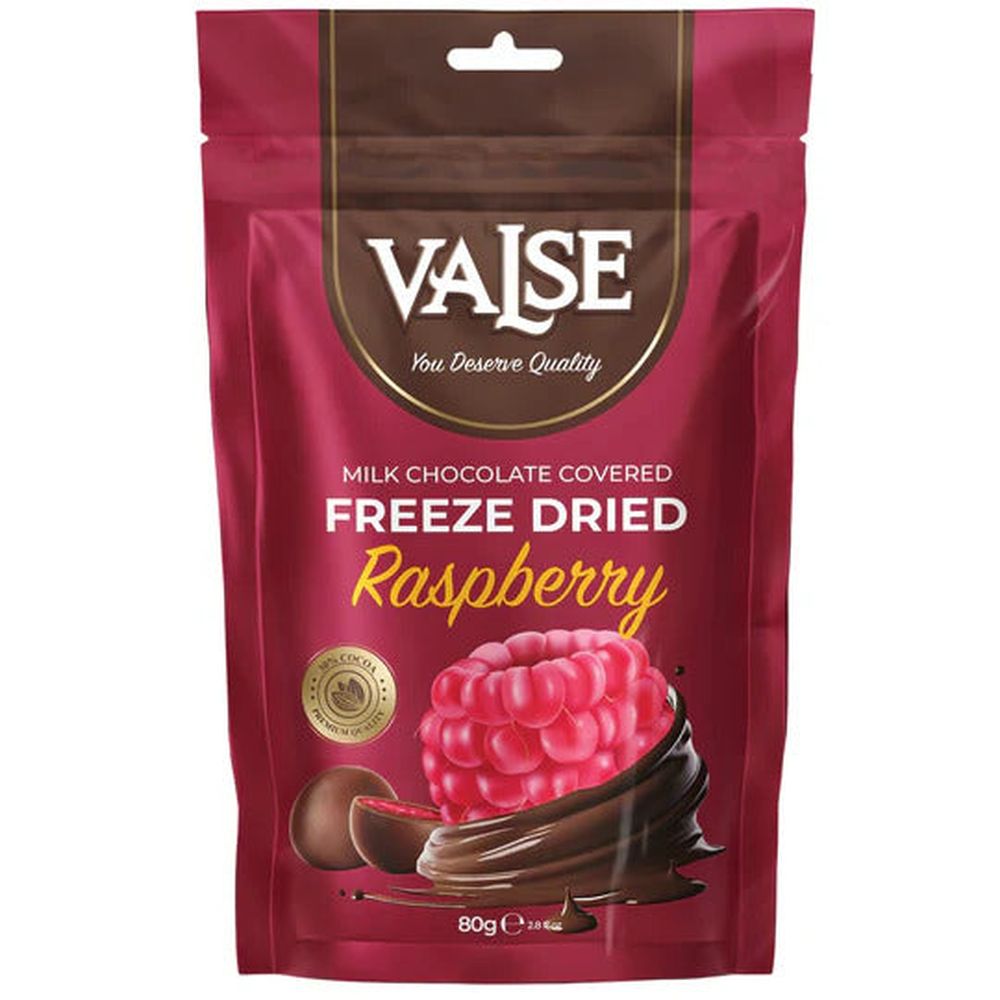 Valse Freeze Dried Raspberry & Milk Chocolate 12 x 80g