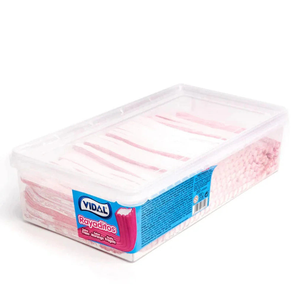 Vidal Stripped Rayaditos Strawberry & Cream 6 x 200pc