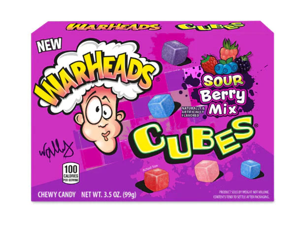 Warheads Cubes Sour Berry 12 x 99g