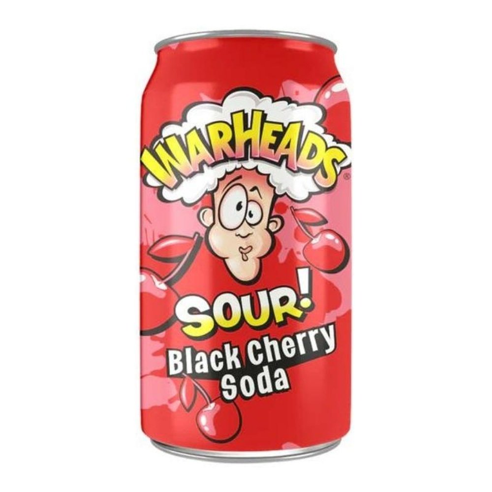 Warheads Sour Black Cherry Soda 12 x 355ml DDM 2025-05