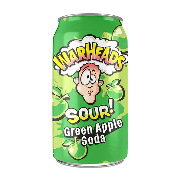 Warheads Sour Green Apple Soda 12 x 355ml