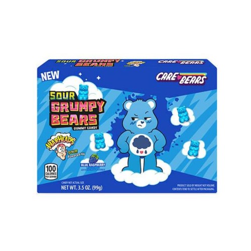 Warheads Sour Grumpy Bears Blue Raspberry 12 x 99g