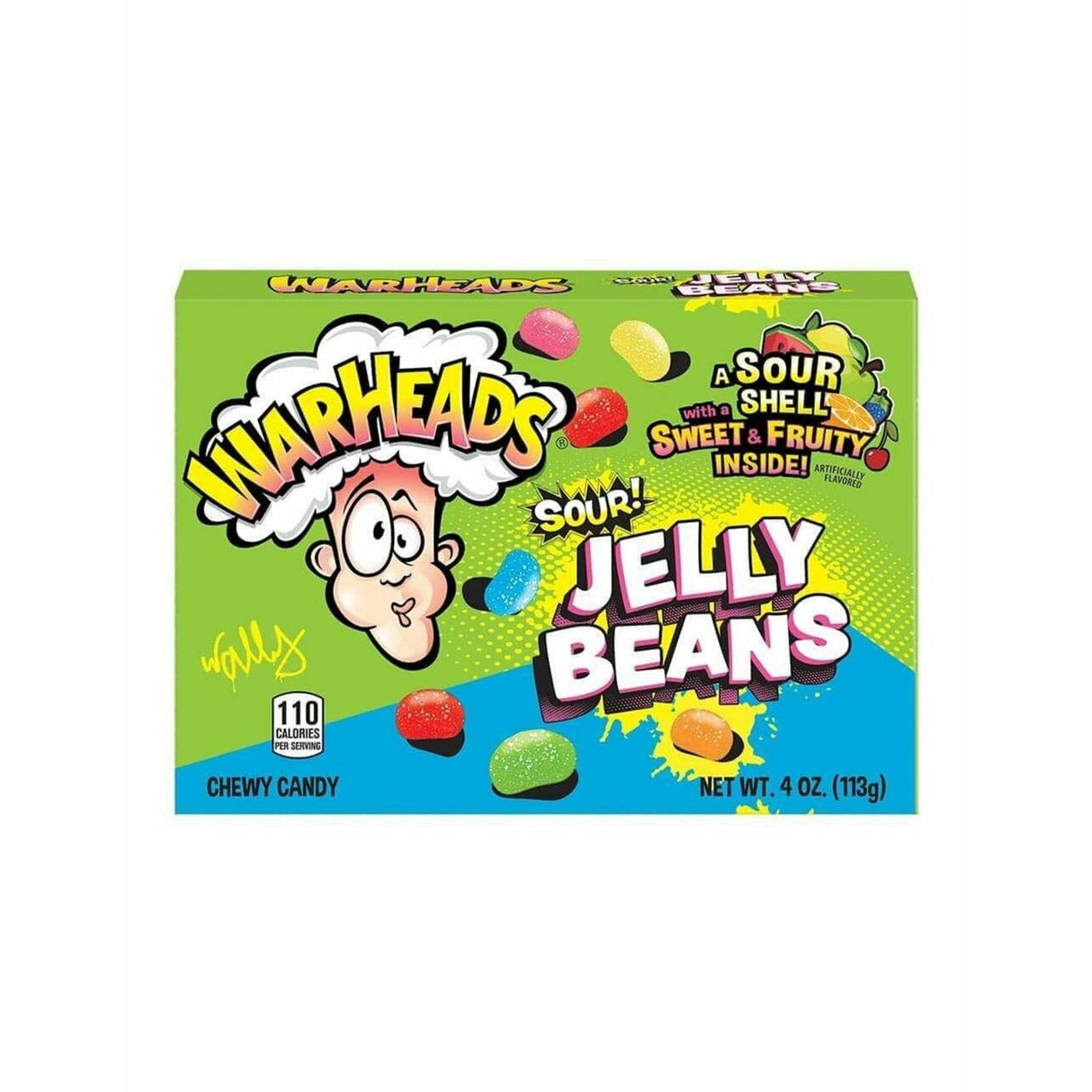 Warheads Sour Jelly Beans 12 x 113g DDM 2025-05