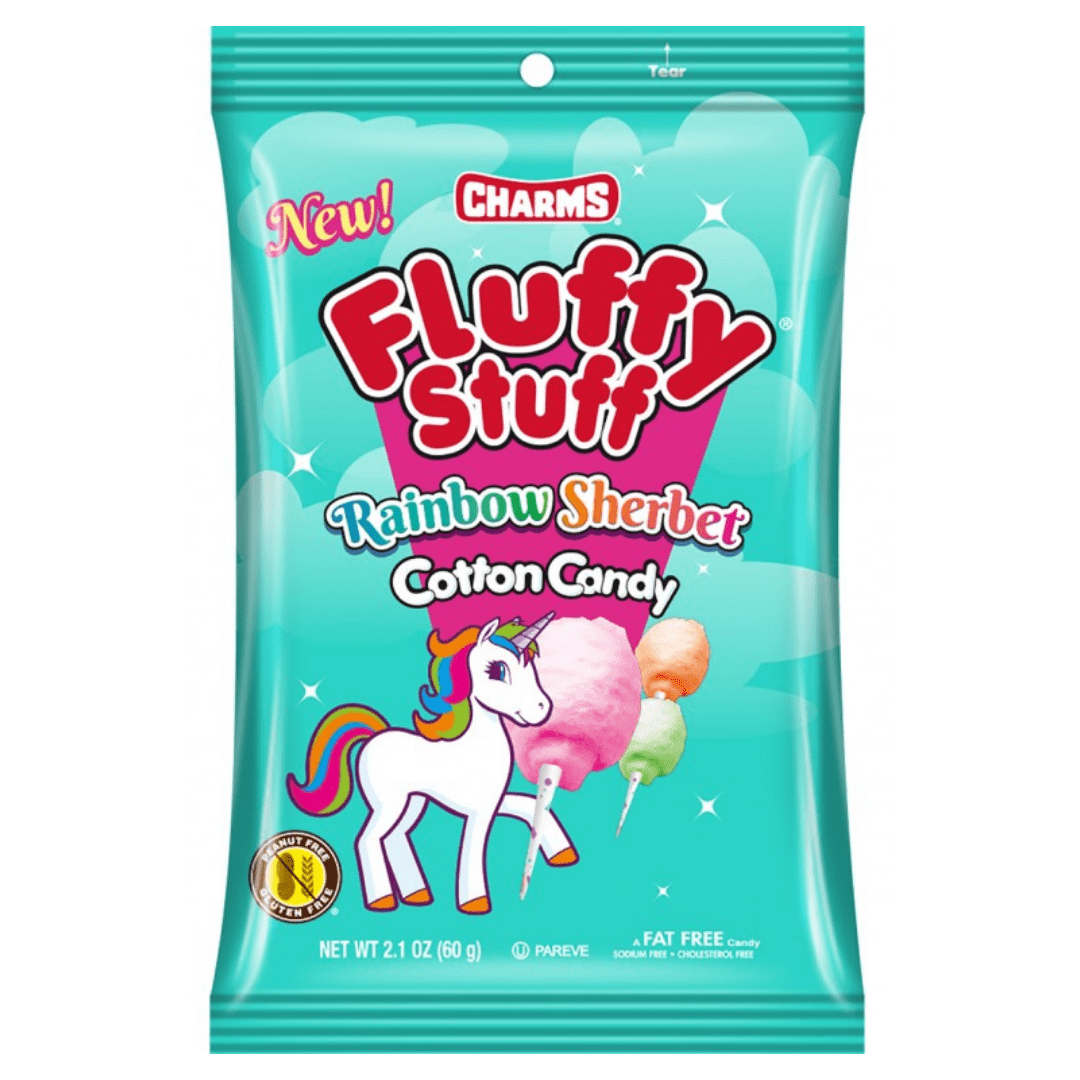 Charm's Fluffy Stuff Cotton Candy Rainbow Sherbet 24 x 60g