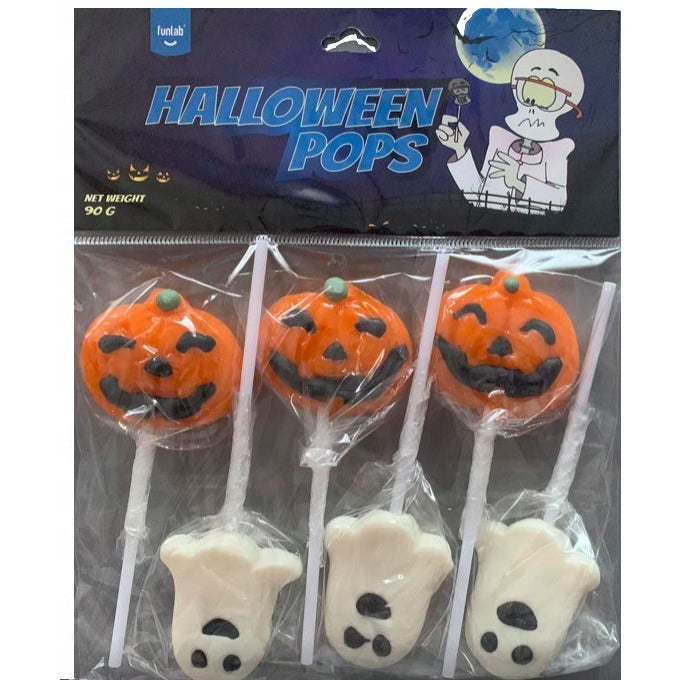 Funlab Halloween Lolly 6pk mix 24 x 90g