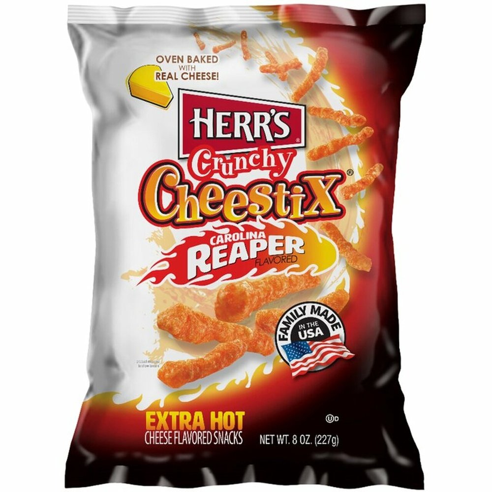 Herr’s Crunchy Cheestix Carolina Reaper Big 8 x 227g