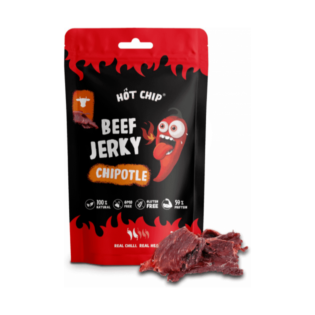 Hot Chip Beef Jerky Chipotle 20 x 25g