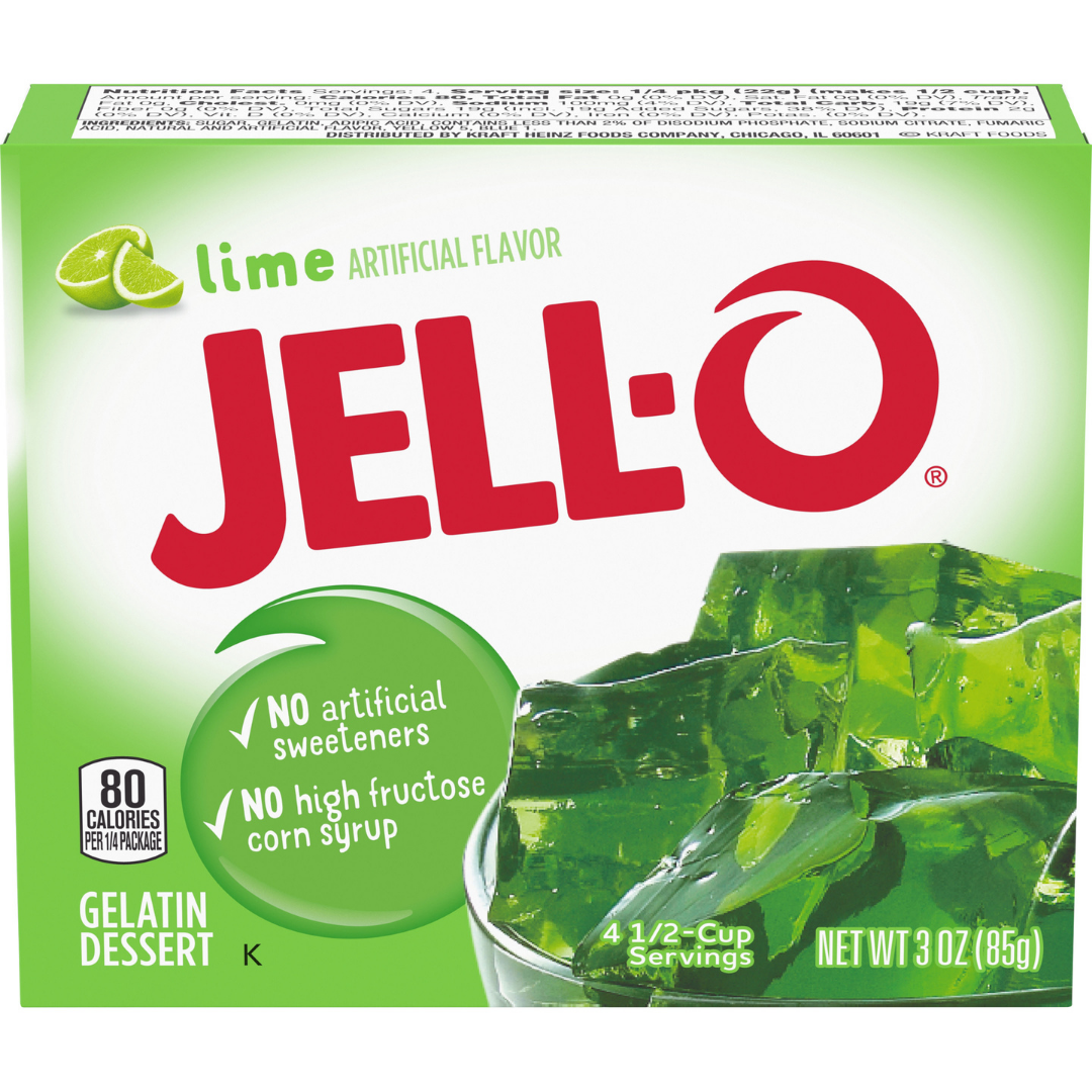 Jell-O Gelatin Lime 24 x 85g