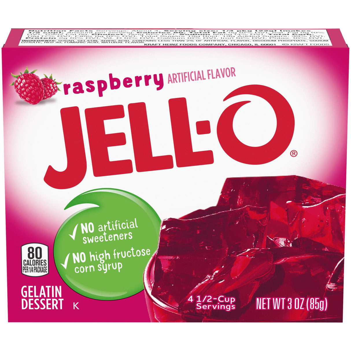 Jell-O Gelatin Raspberry 24 x 85g