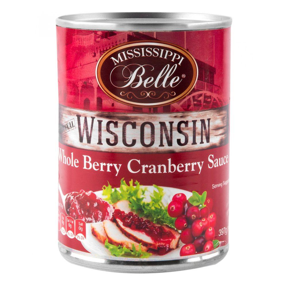 Mississippi Belle Sauce Jellied Wisconsin Berry Cranberry 24 x 397g