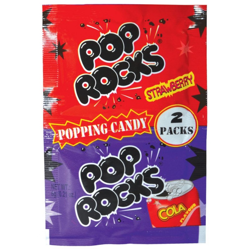 Pop Rocks Popping Candy Strawberry Cola 24 x 6g