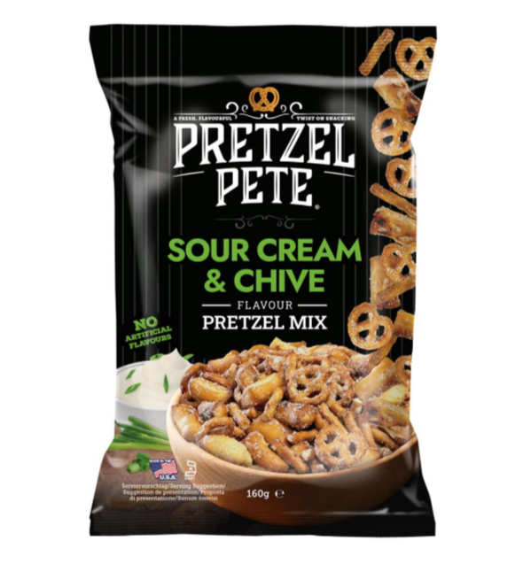 Pretzel Pete Mix Sour Cream and Chive 8 x 160g