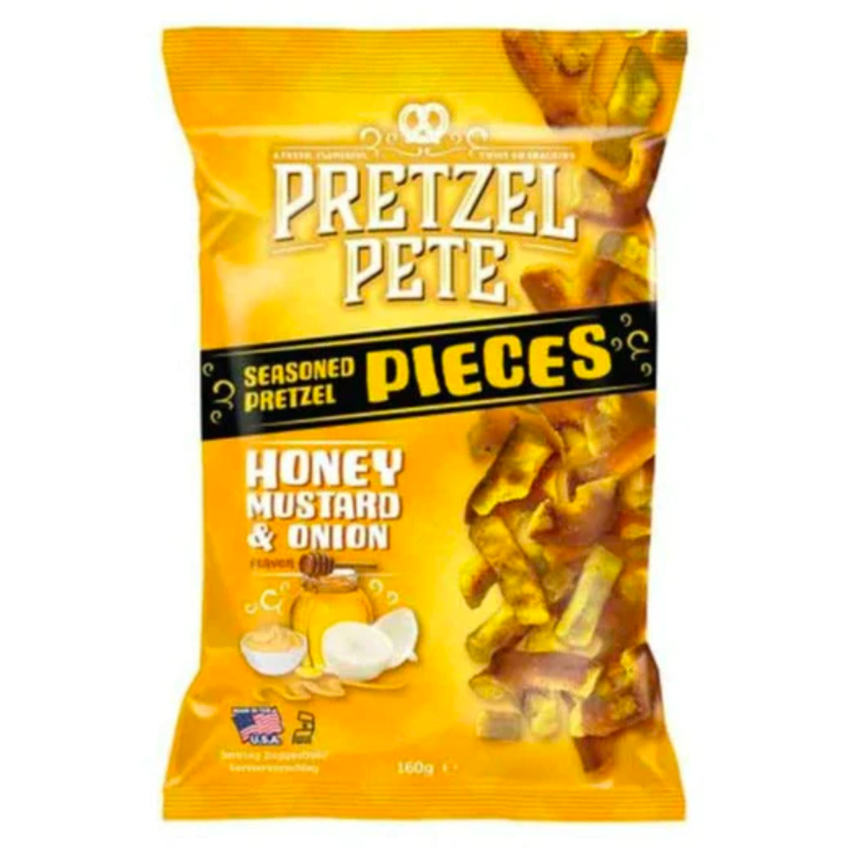 Pretzel Pete Pieces Honey Mustard & Onion 8 x 160g