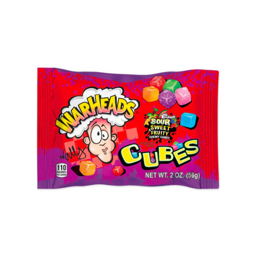 Warheads Chewy Cubes Mildly Sour Peg Bag 15 x 56g