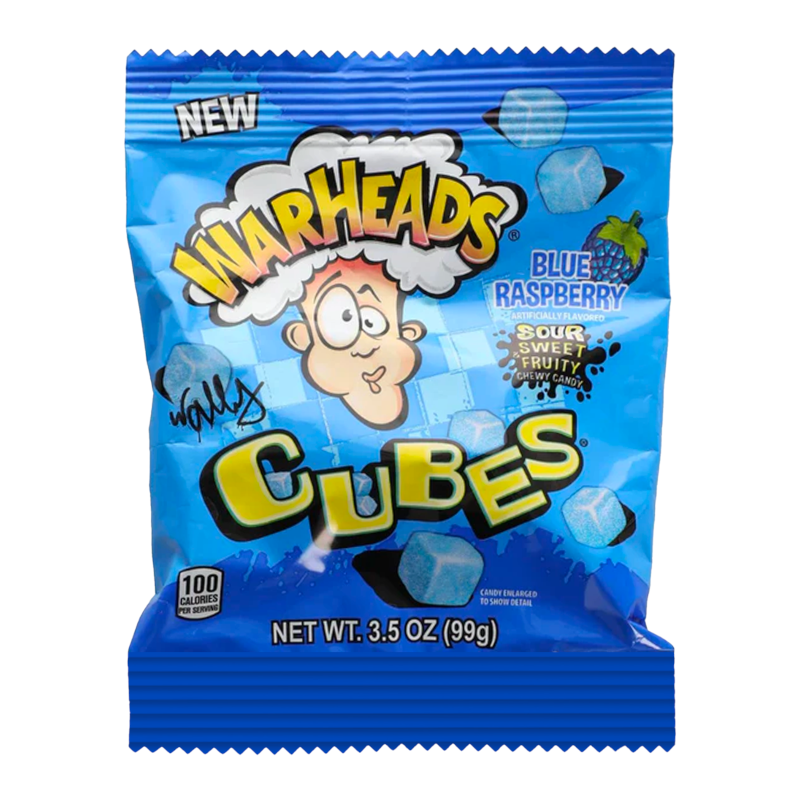 Warheads Sour Cubes Blue Raspberry 12 x 99g