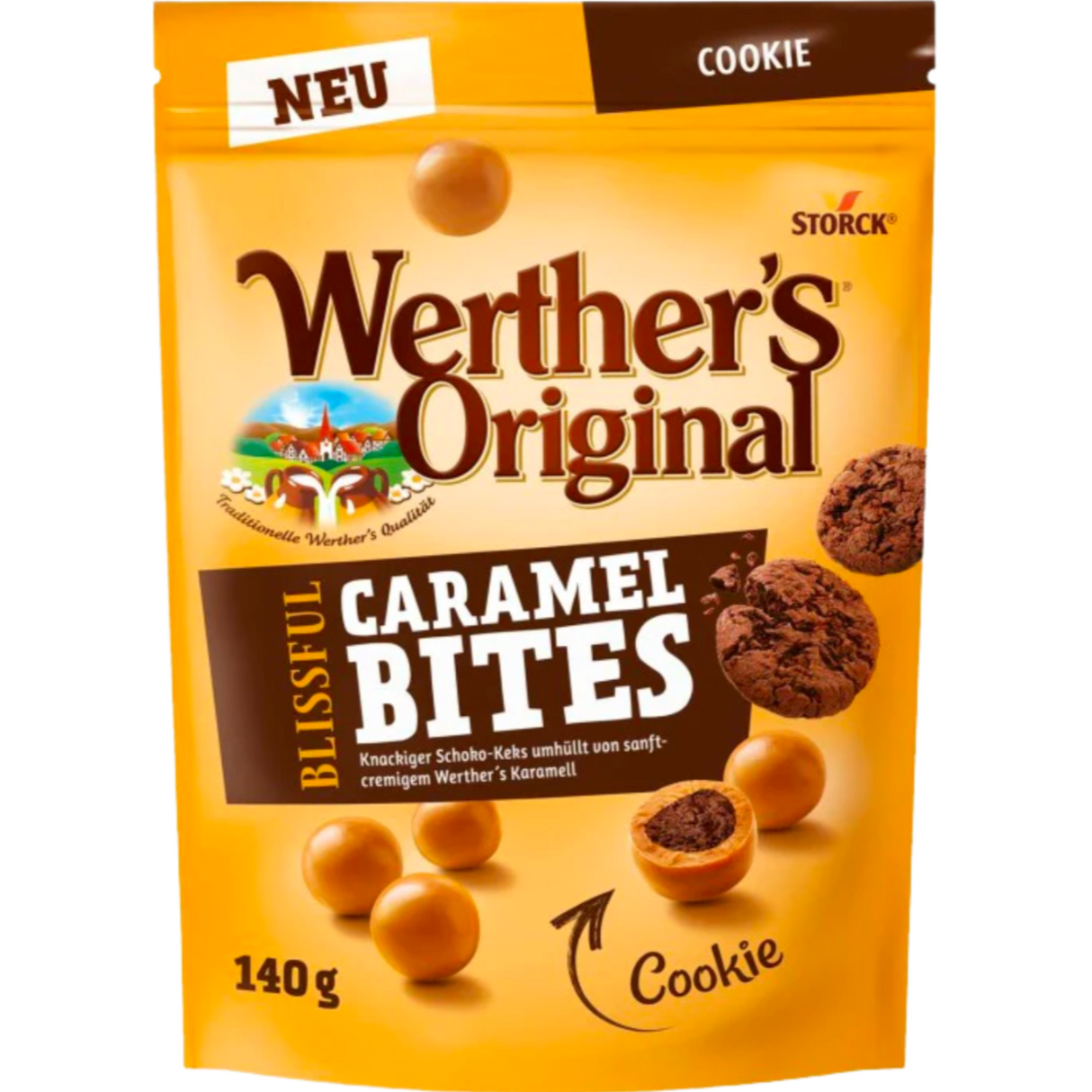 Werther's Original Blissful Caramel Bites Cookie 16 x 140g