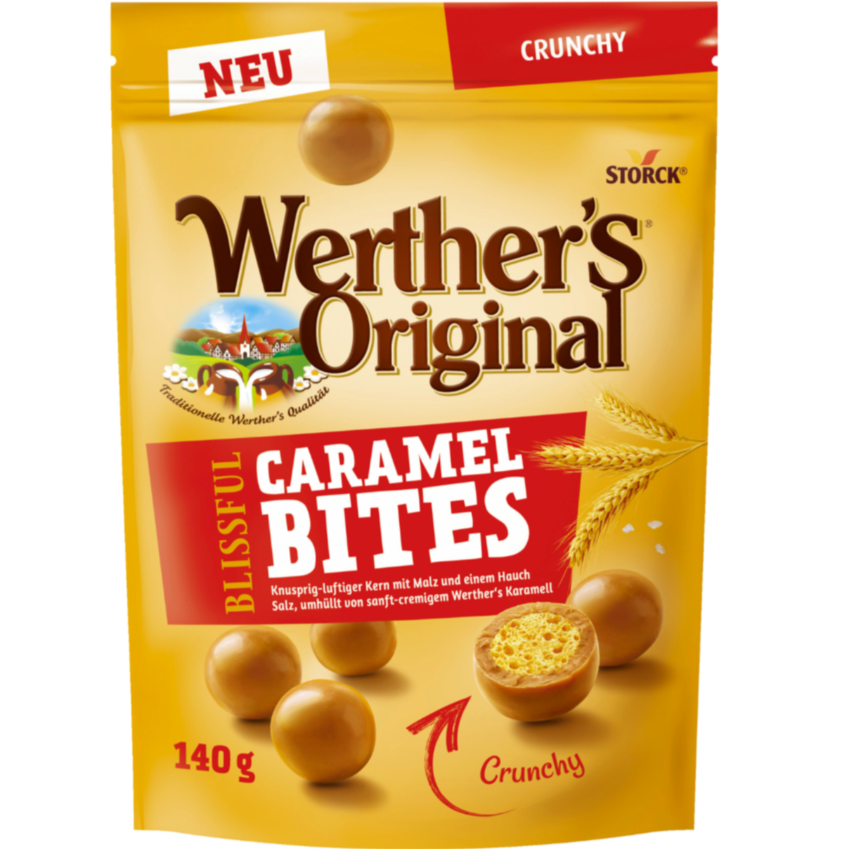 Werther's Original Blissful Caramel Bites Crunchy 12 x 140g